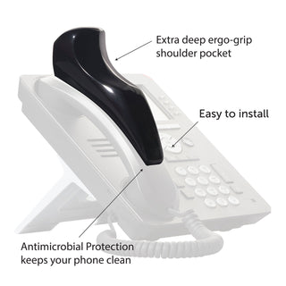 Softalk II Telephone Shoulder Rest, 2 x 6.75 x 2.5, Black - 