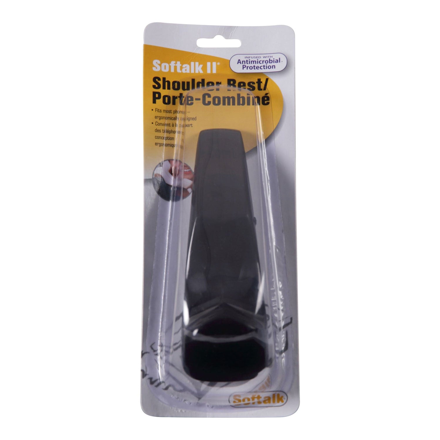 Softalk II Telephone Shoulder Rest, 2 x 6.75 x 2.5, Charcoal - 