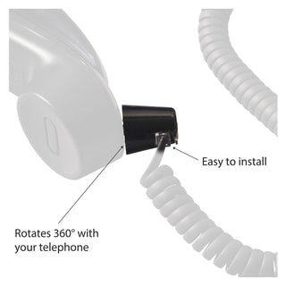 Twisstop Rotating Phone Cord Detangler, Black - 