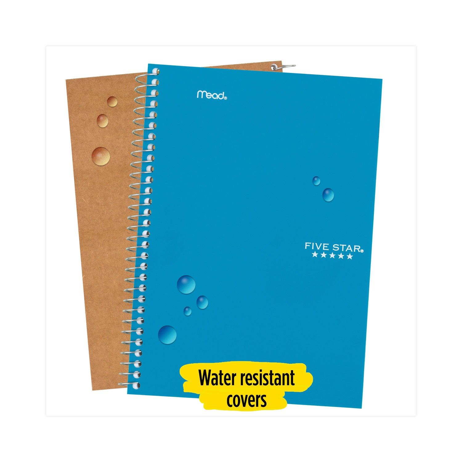 Wirebound Notebook with Two Pockets, 2-Subject, Medium/College Rule, Randomly Assorted Cover Color, (100) 9.5 x 6 Sheets - 