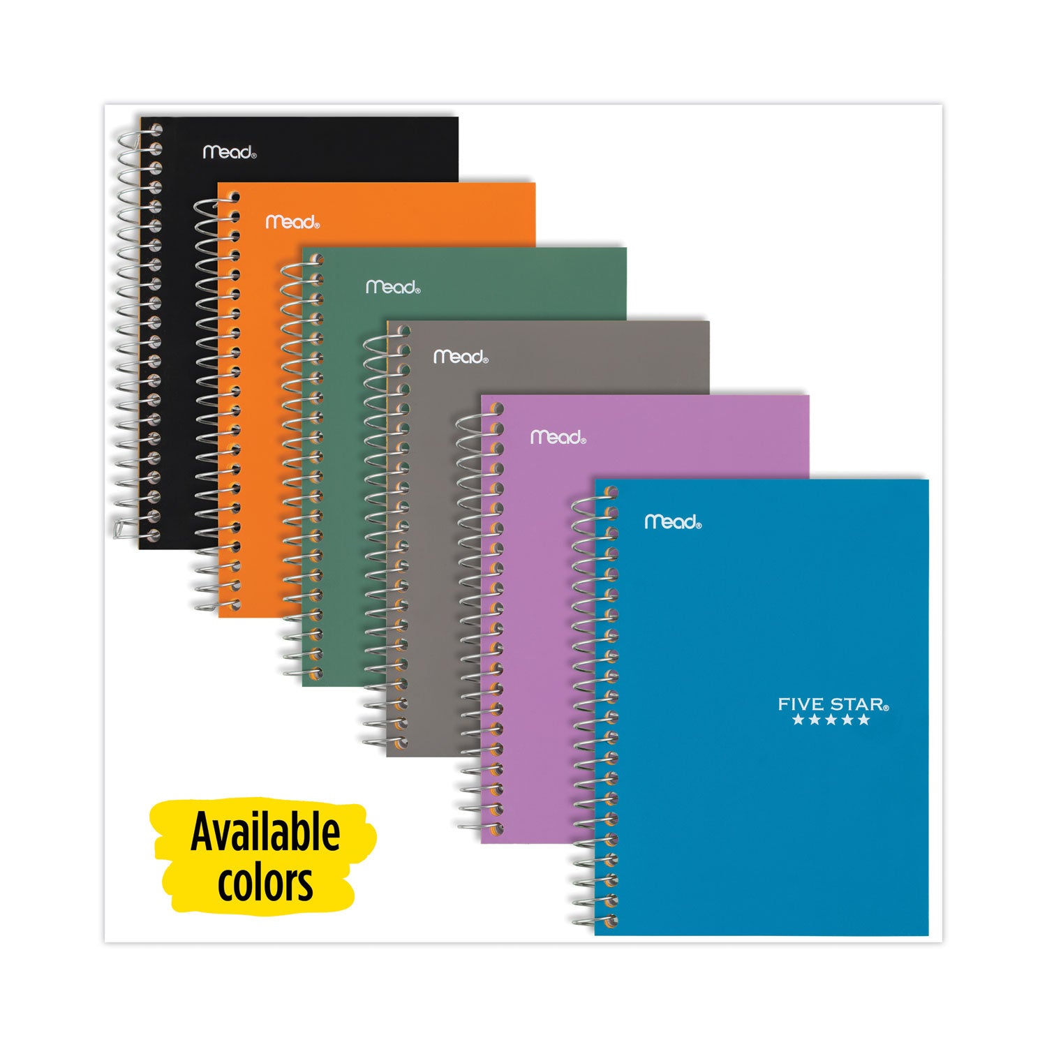 Wirebound Notebook with Two Pockets, 1-Subject, Medium/College Rule, Randomly Assorted Cover Color, (100) 7 x 4.38 Sheets - 