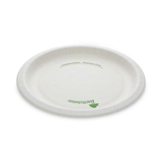 EarthChoice Pressware Compostable Dinnerware, Plate, 9" dia, White, 450/Carton