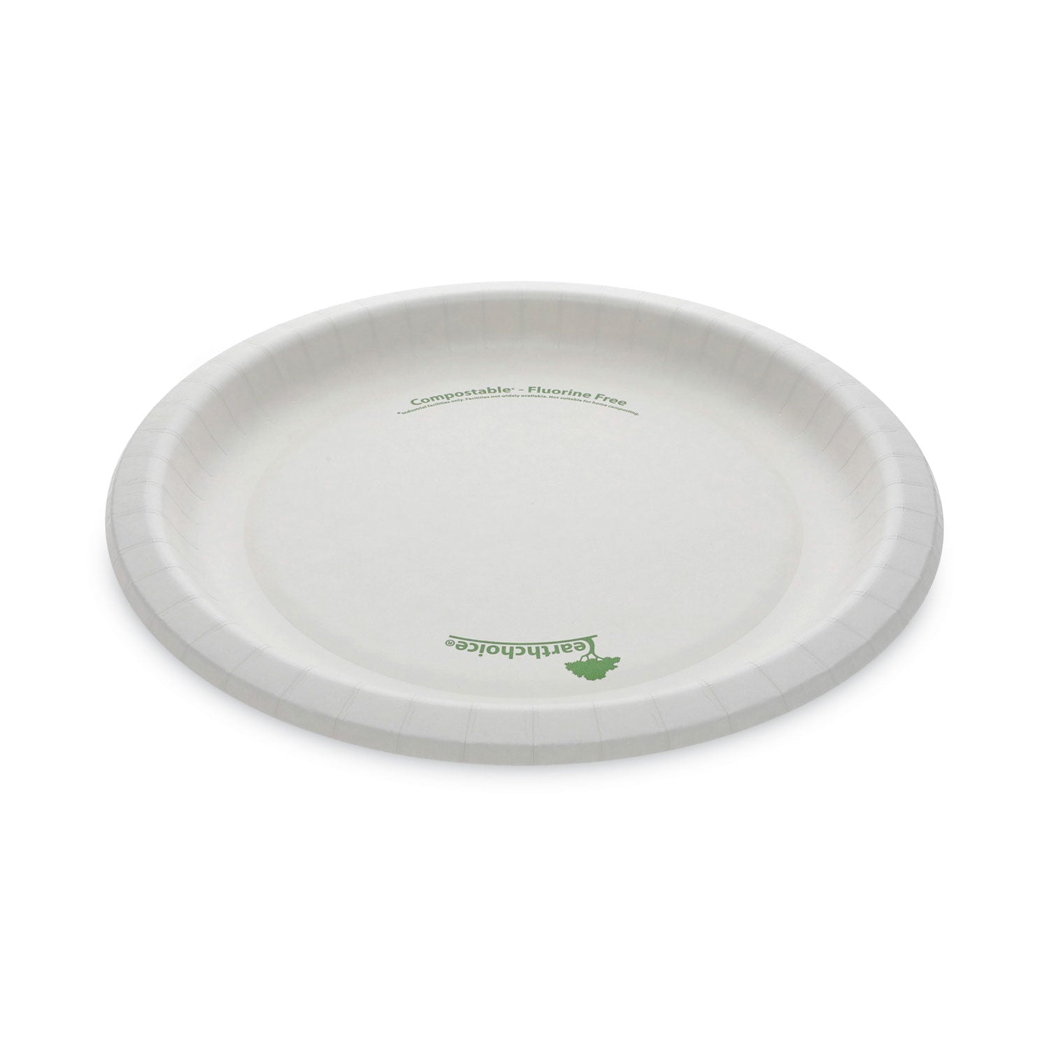 EarthChoice Pressware Compostable Dinnerware, Plate, 10" dia, White, 300/Carton