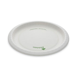 EarthChoice Pressware Compostable Dinnerware, Plate, 10" dia, White, 300/Carton