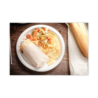 EarthChoice Pressware Compostable Dinnerware, Plate, 10" dia, White, 300/Carton