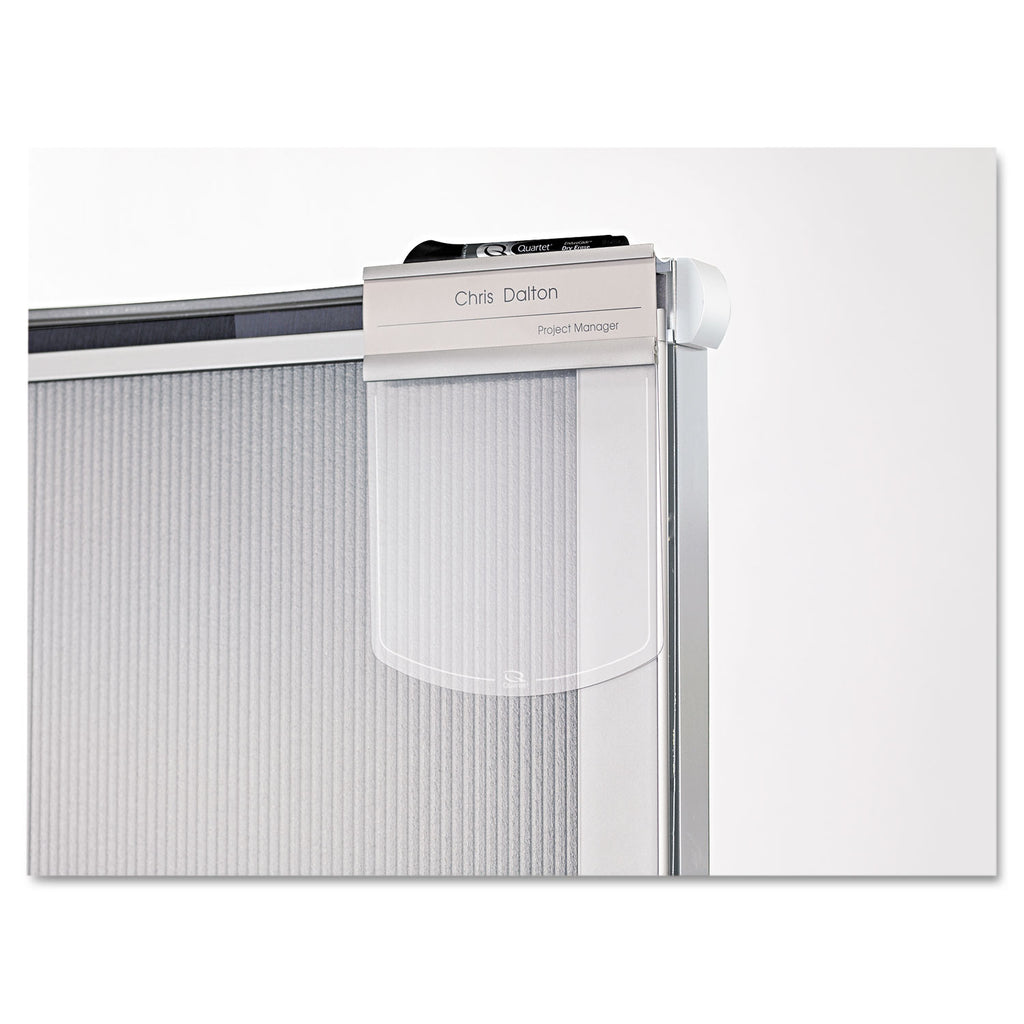 Premium Workstation Privacy Screen, 38w x 64d, Translucent Clear/Silver