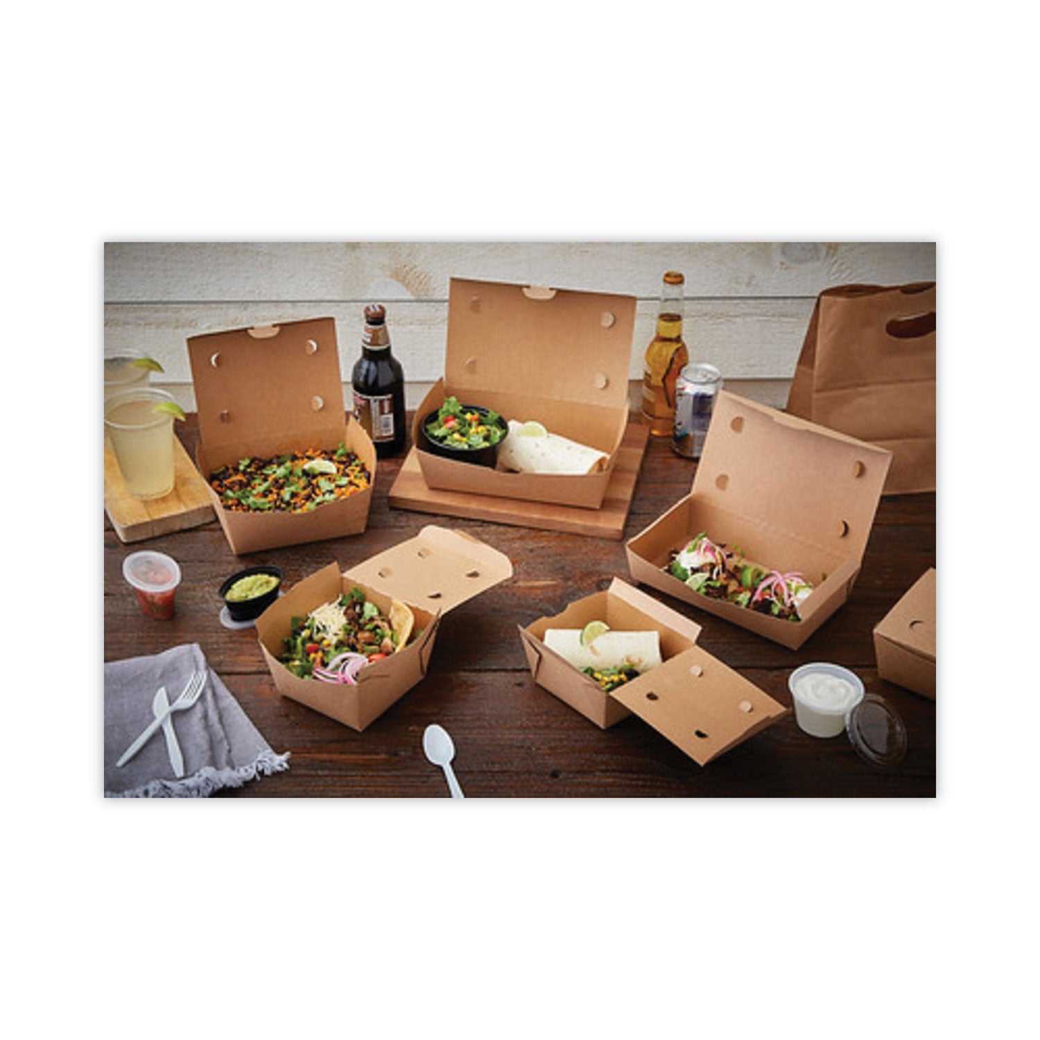 EarthChoice OneBox Paper Box, 66 oz, 6.5 x 4.5 x 3.25, Kraft, 160/Carton