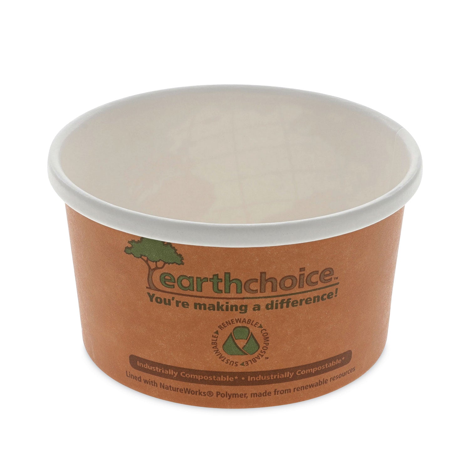 earthchoice-compostable-soup-cup-small-8-oz-3-x-3-x-3-brown-paper-500-carton_pctphsc8ecdi - 1