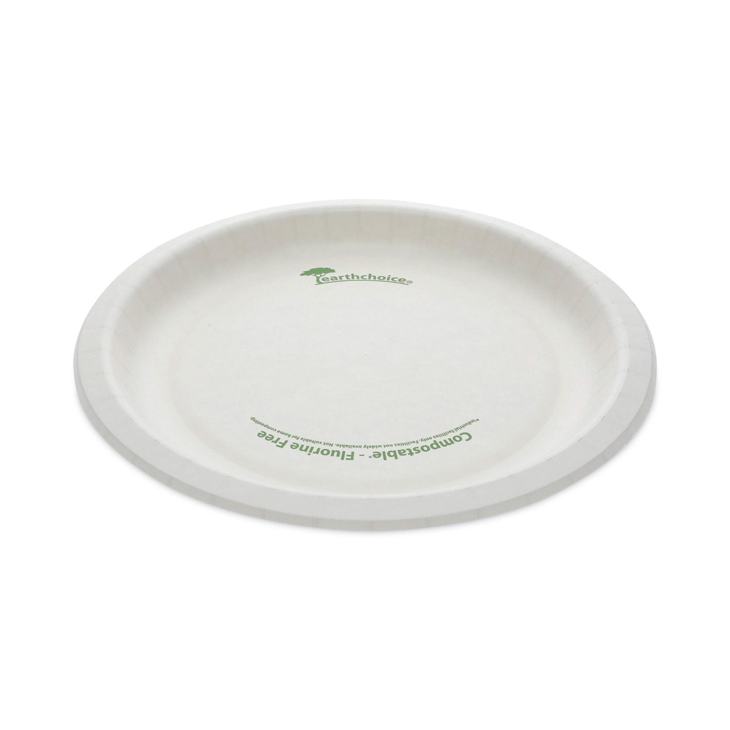 EarthChoice Pressware Compostable Dinnerware, Plate, 9" dia, White, 450/Carton