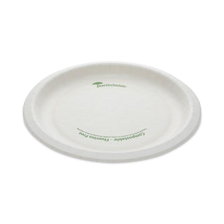 EarthChoice Pressware Compostable Dinnerware, Plate, 9" dia, White, 450/Carton