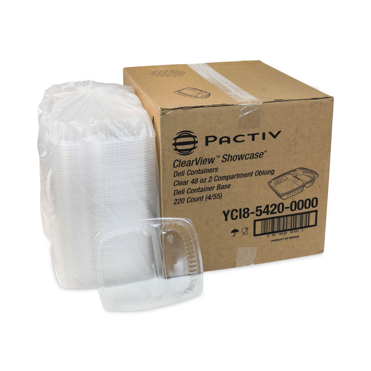 showcase-deli-container-base-only-2-compartment-10-oz;-23-oz-9-x-74-x-15-clear-plastic-220-carton_pctyci854200000 - 4