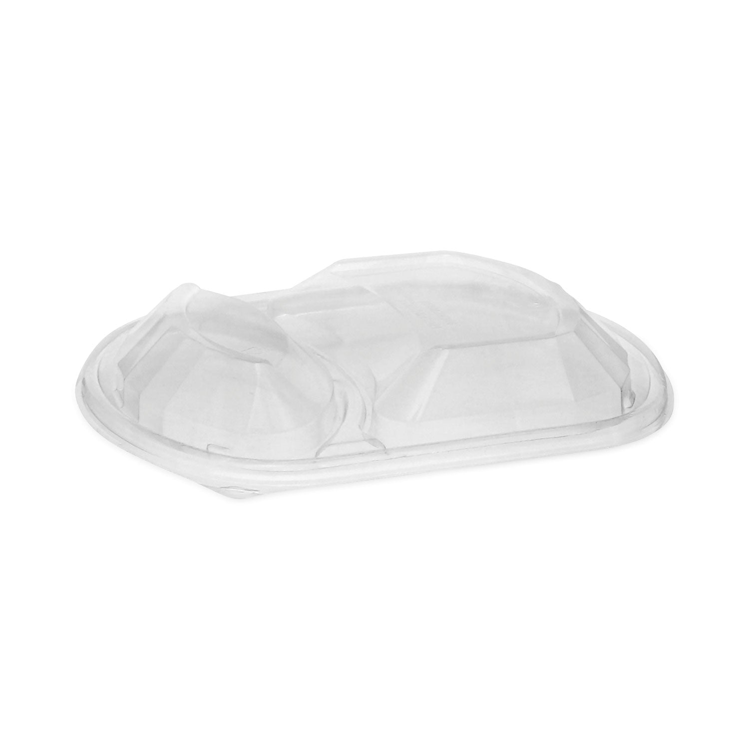 clearview-mealmaster-lid-with-fog-gard-coating-large-2-compartment-dome-lid-938-x-8-x-125-clear-plastic-252-carton_pctycn8467h00d0 - 1