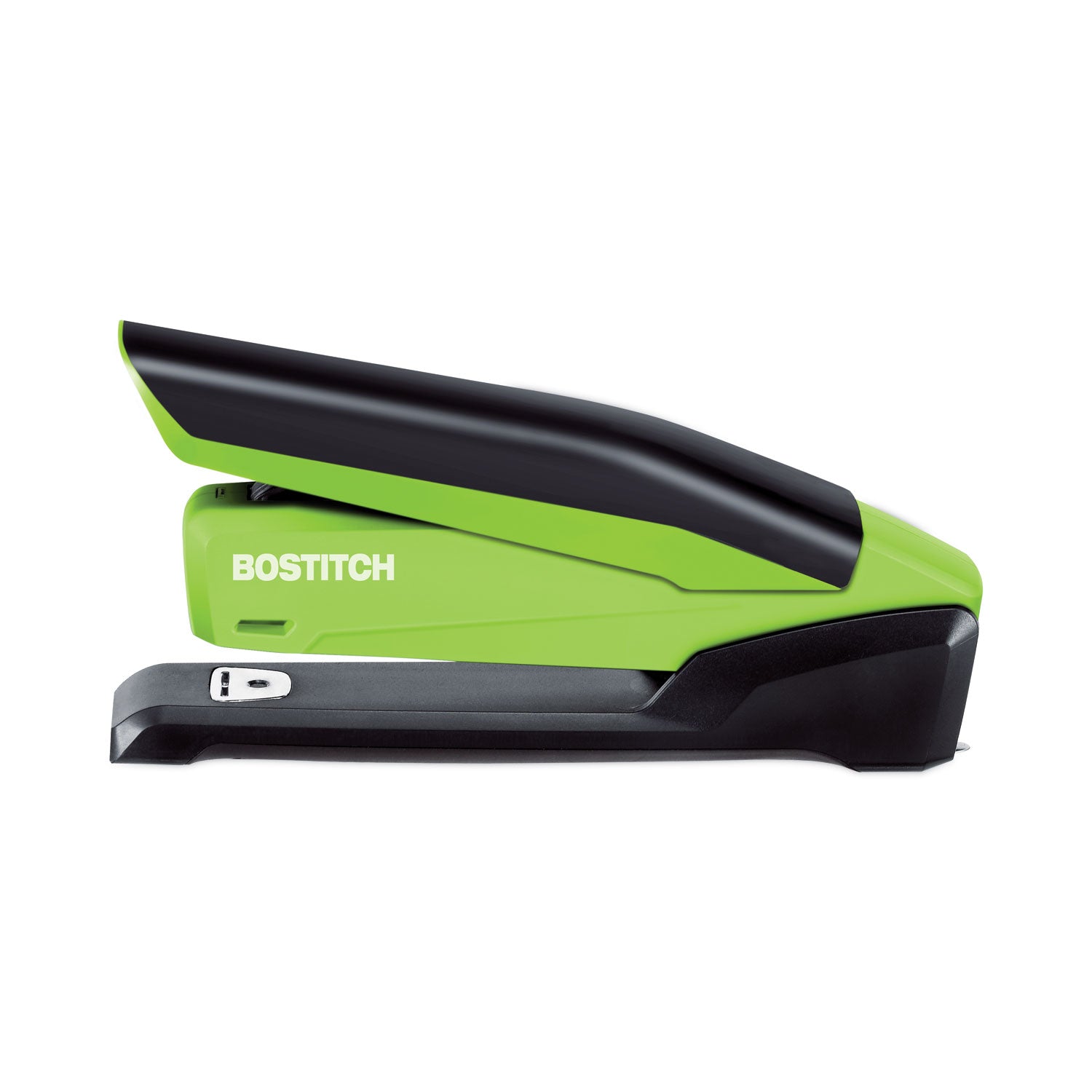 InPower One-Finger 3-in-1 Desktop Stapler with Antimicrobial Protection, 20-Sheet Capacity, Green/Black - 