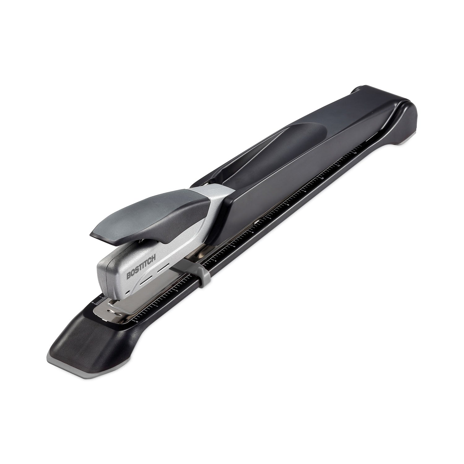 Long Reach Stapler, 25-Sheet Capacity, 12" Throat, Black/Silver - 