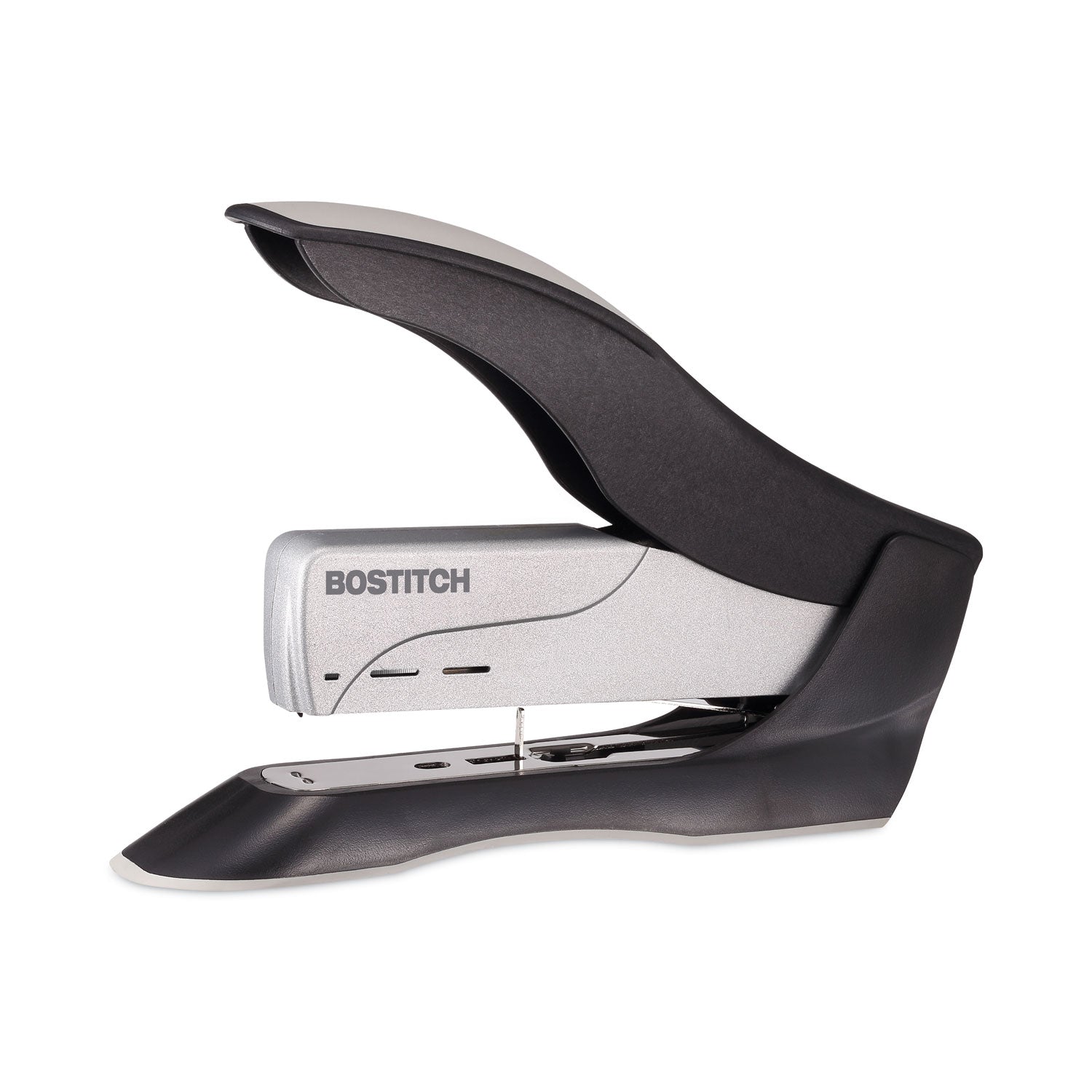 Spring-Powered Premium Heavy-Duty Stapler, 100-Sheet Capacity, Black/Silver - 