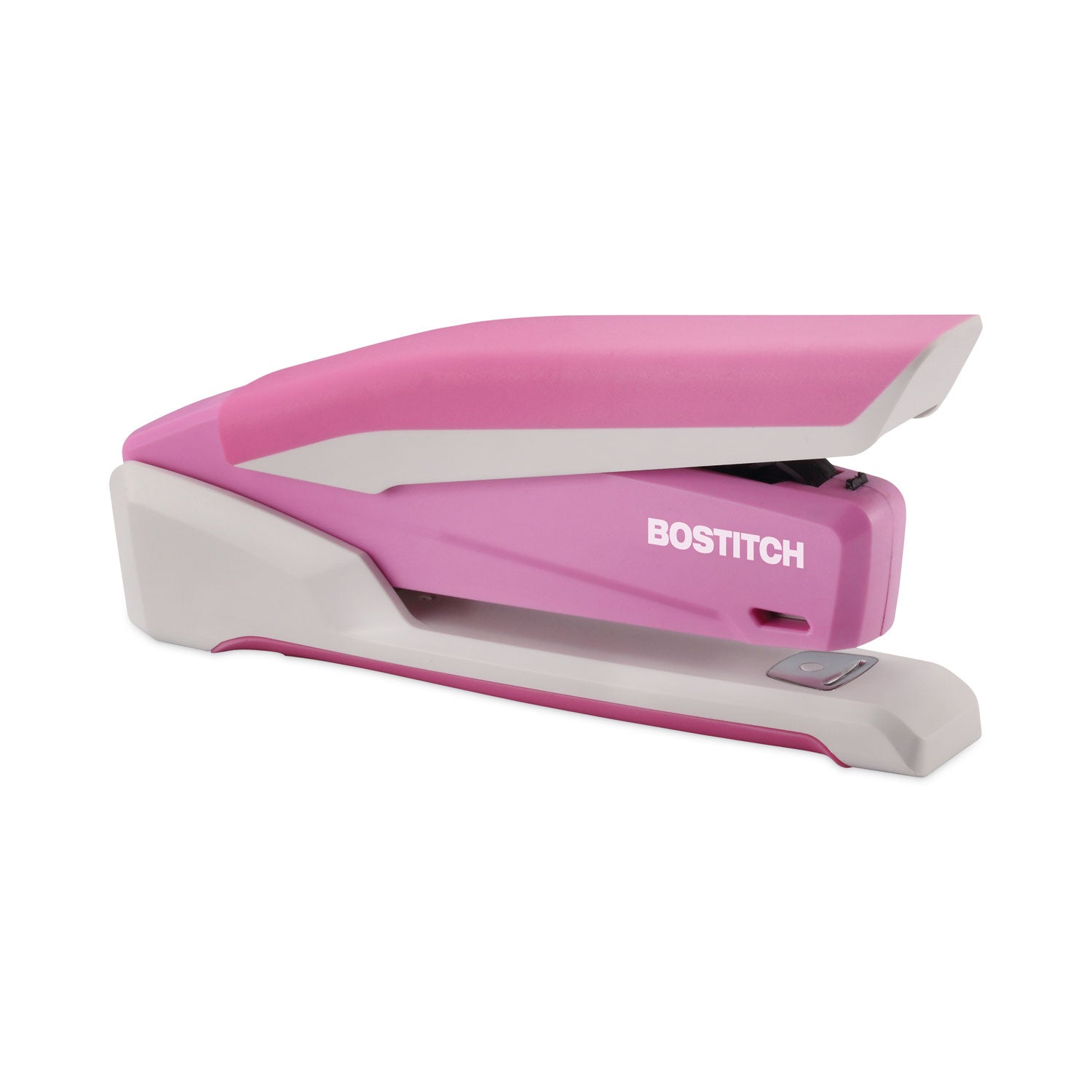InCourage Spring-Powered Desktop Stapler with Antimicrobial Protection, 20-Sheet Capacity, Pink/Gray - 