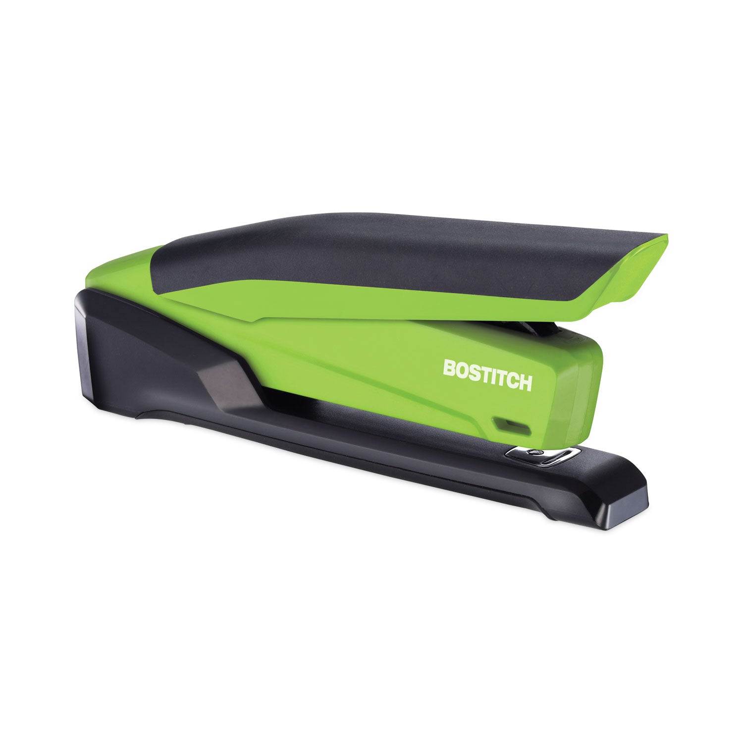 InPower One-Finger 3-in-1 Desktop Stapler with Antimicrobial Protection, 20-Sheet Capacity, Green/Black - 