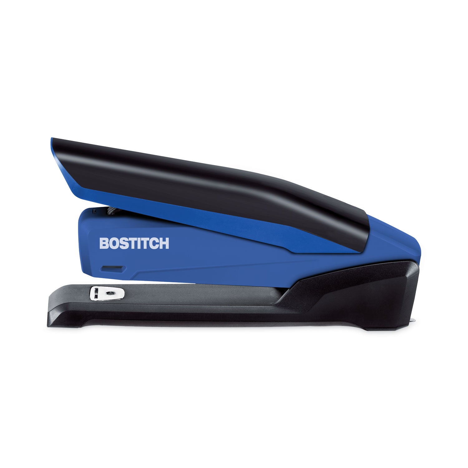 InPower One-Finger 3-in-1 Desktop Stapler with Antimicrobial Protection, 20-Sheet Capacity, Blue/Black - 