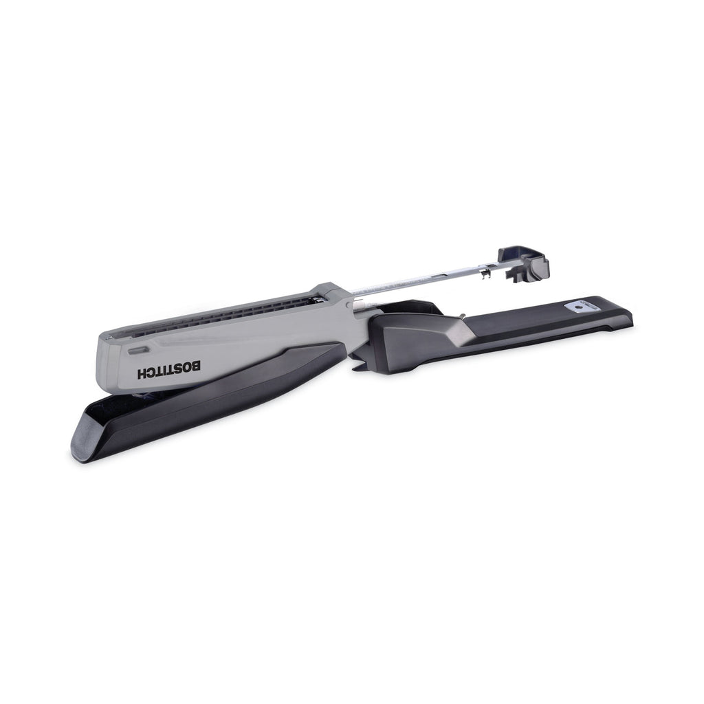 EcoStapler Spring-Powered Desktop Stapler with Antimicrobial Protection, 20-Sheet Capacity, Gray/Black
