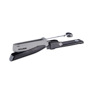 EcoStapler Spring-Powered Desktop Stapler with Antimicrobial Protection, 20-Sheet Capacity, Gray/Black