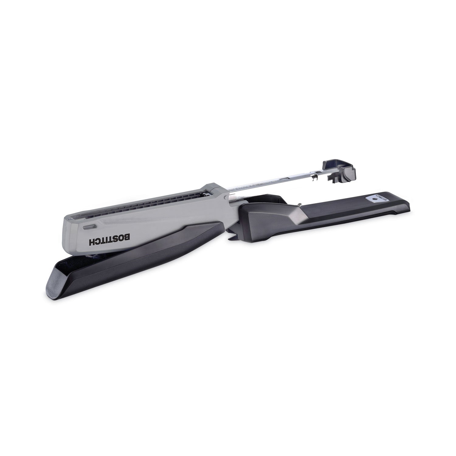 EcoStapler Spring-Powered Desktop Stapler with Antimicrobial Protection, 20-Sheet Capacity, Gray/Black