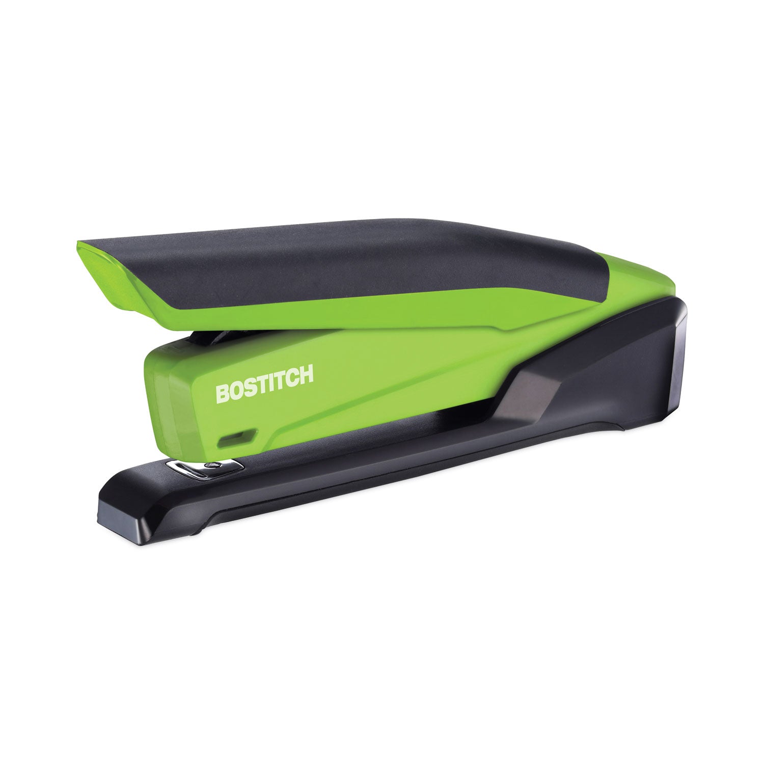 InPower One-Finger 3-in-1 Desktop Stapler with Antimicrobial Protection, 20-Sheet Capacity, Green/Black - 