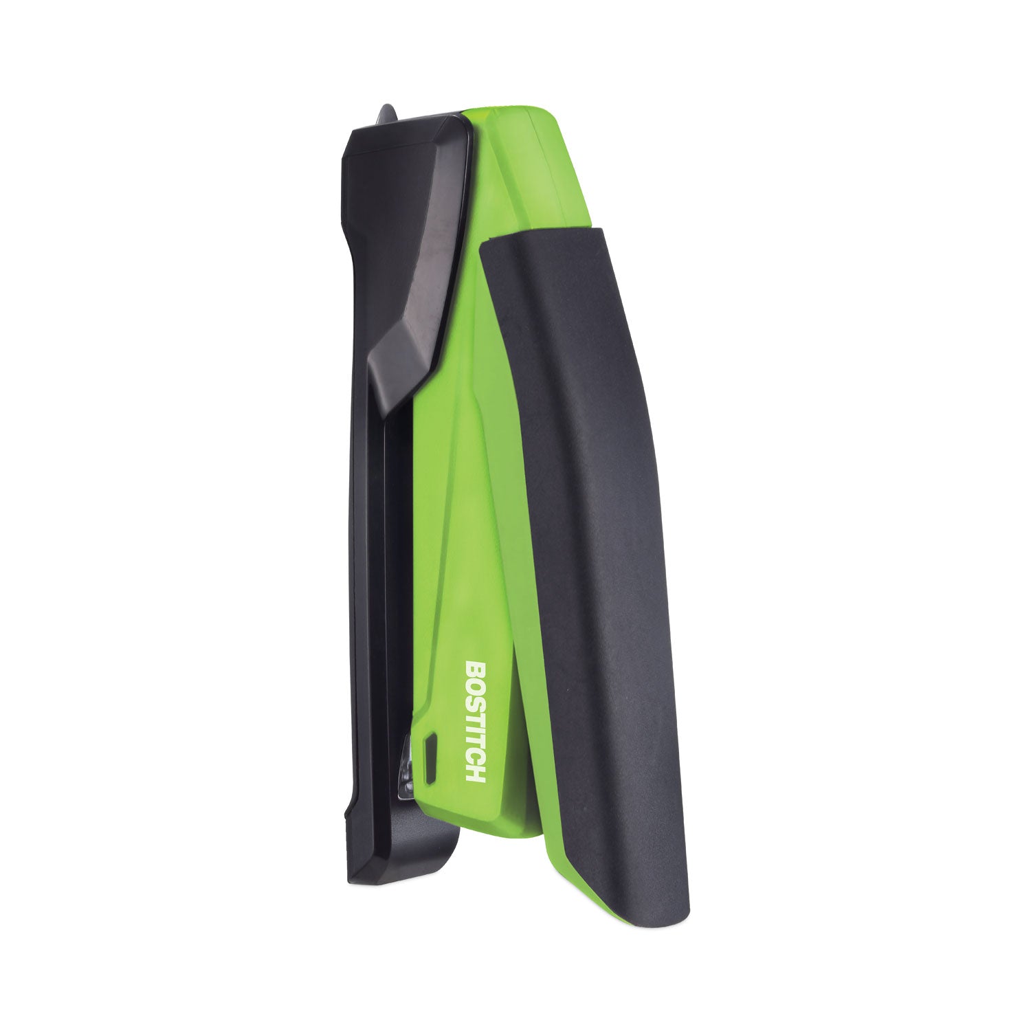 InPower One-Finger 3-in-1 Desktop Stapler with Antimicrobial Protection, 20-Sheet Capacity, Green/Black - 