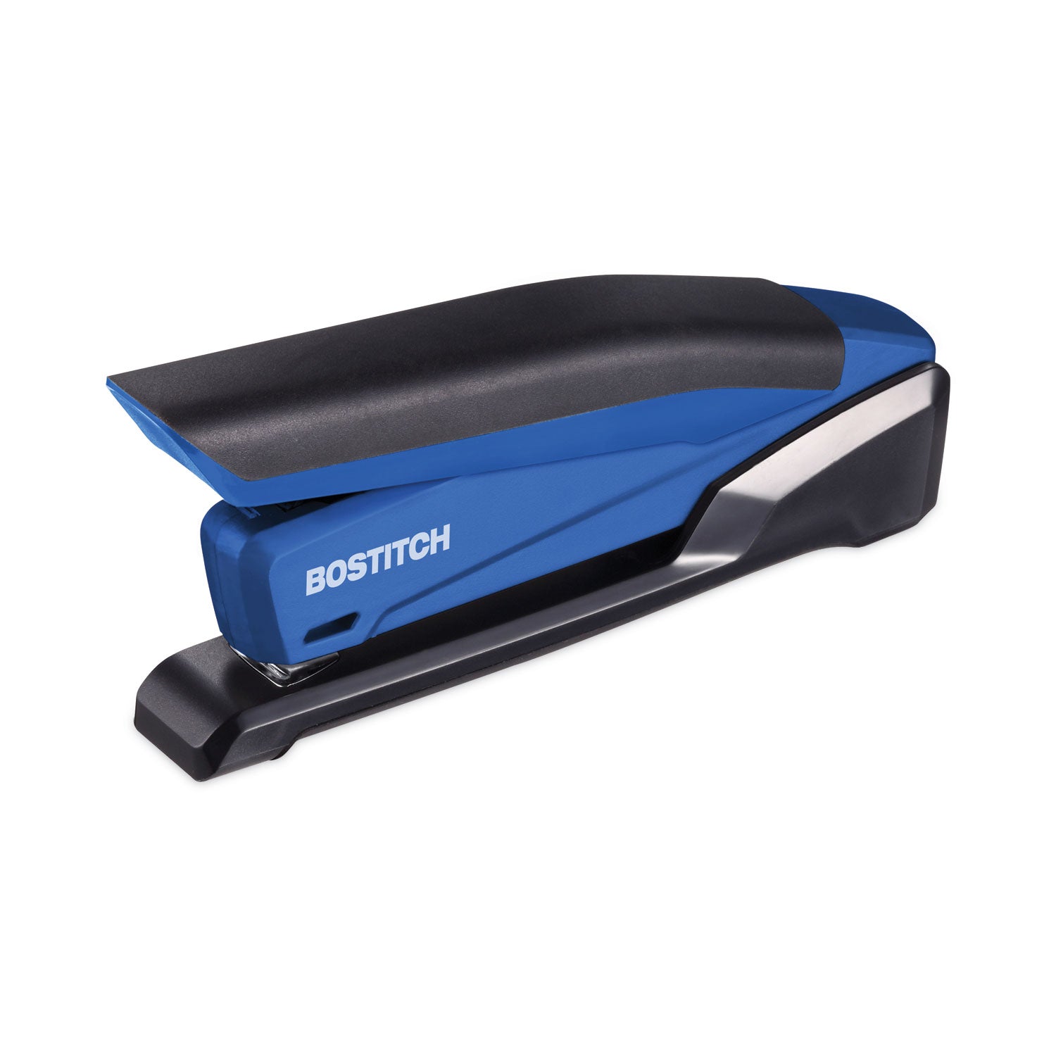 InPower One-Finger 3-in-1 Desktop Stapler with Antimicrobial Protection, 20-Sheet Capacity, Blue/Black - 