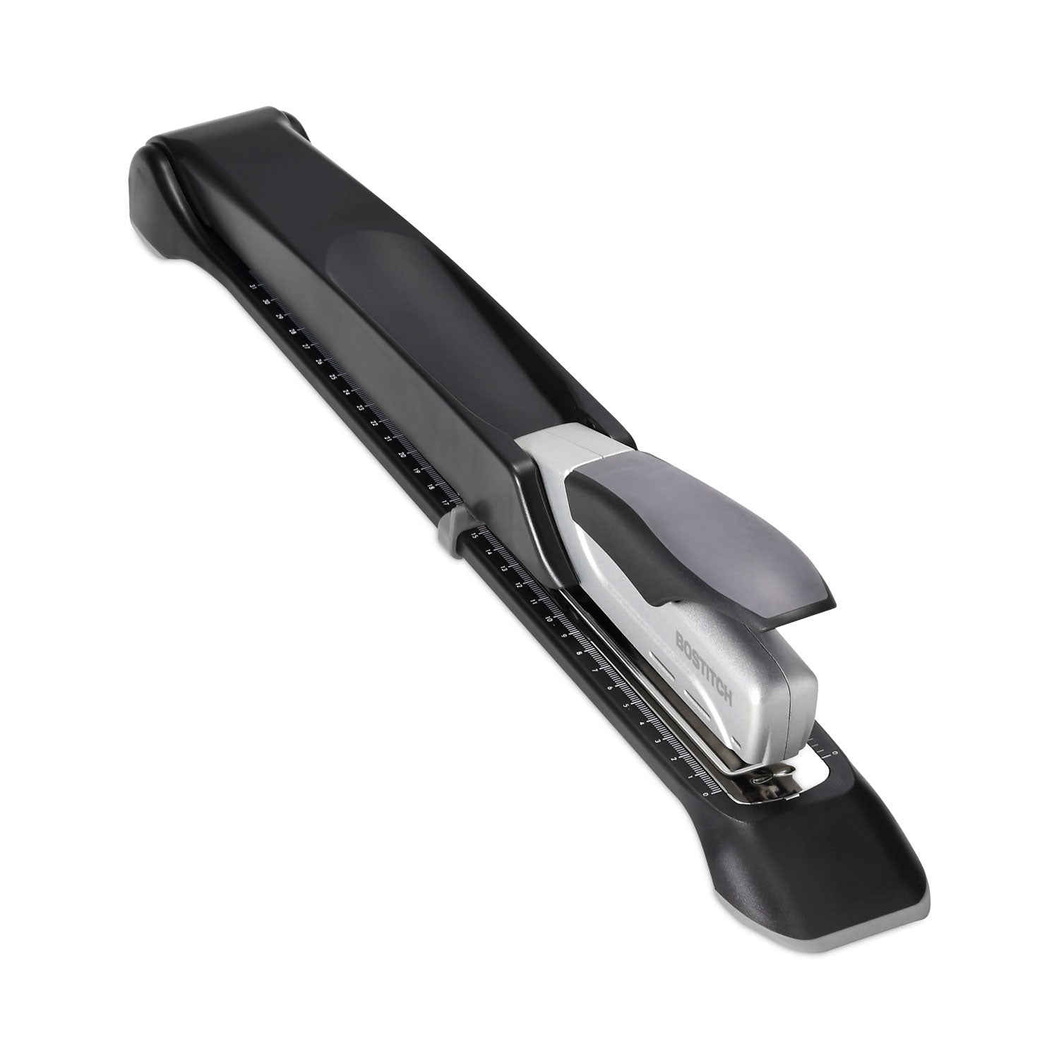 Long Reach Stapler, 25-Sheet Capacity, 12" Throat, Black/Silver - 