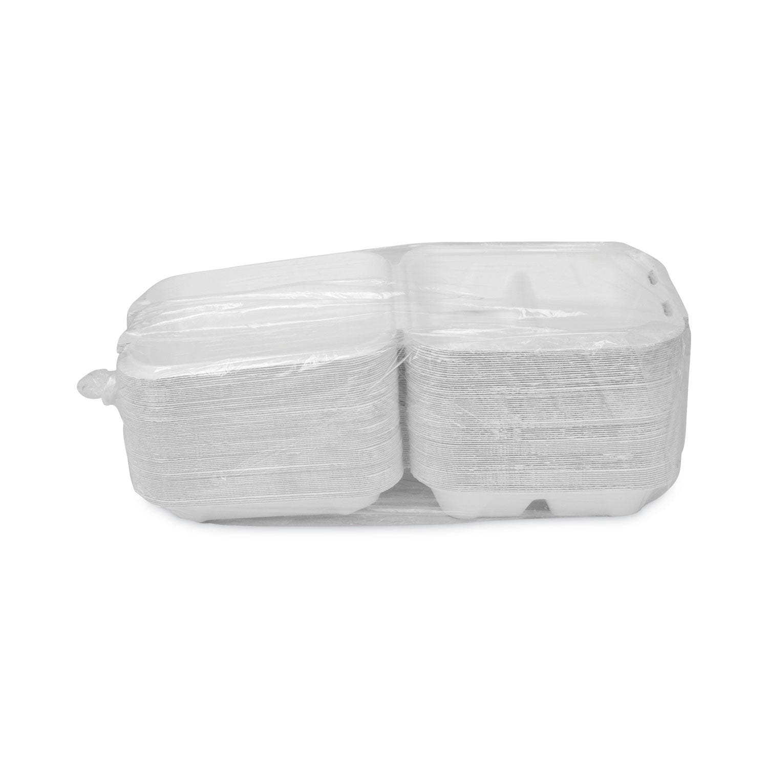 earthchoice-bagasse-hinged-lid-container-3-compartment-dual-tab-lock-78-x-78-x-28-natural-sugarcane-150-carton_pctymch08030001 - 3
