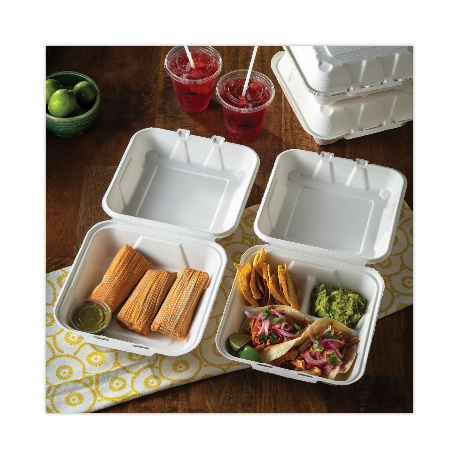 earthchoice-bagasse-hinged-lid-container-dual-tab-lock-large-container-9-x-9-x-35-natural-sugarcane-150-carton_pctymch09010001 - 5