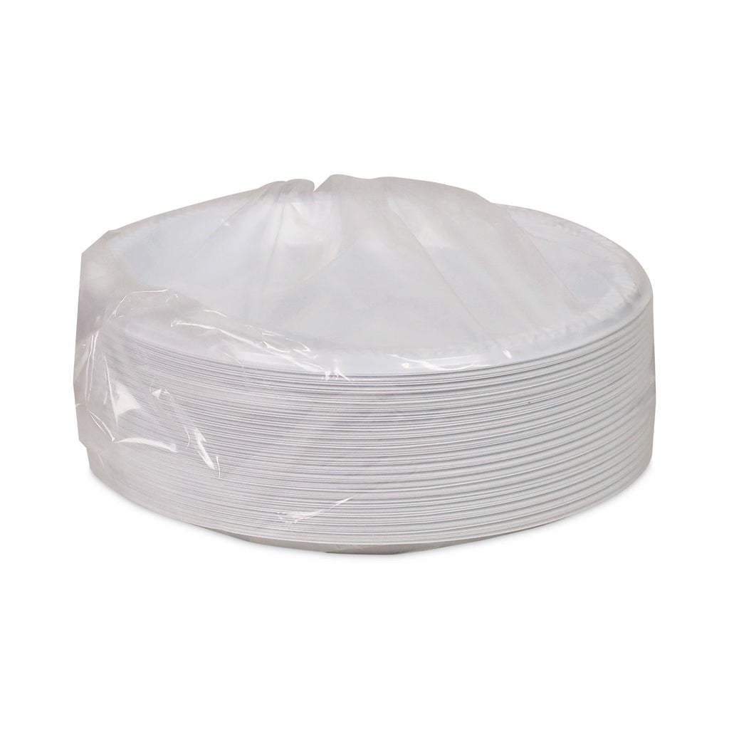 Meadoware Impact Plastic Dinnerware, Plate, 8.88" dia, White, 400/Carton