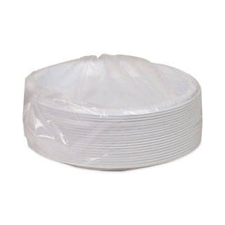 Meadoware Impact Plastic Dinnerware, Plate, 8.88" dia, White, 400/Carton