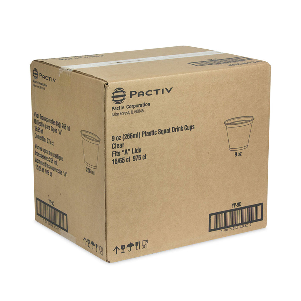 EarthChoice Recycled Clear Plastic Cold Cups, 9 oz, Clear, 975/Carton