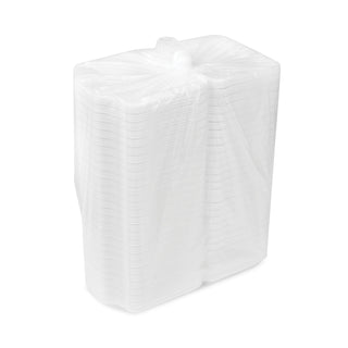 SmartLock Foam Hinged Lid Container, Small, 7.5 x 8 x 2.63, White, 150/Carton