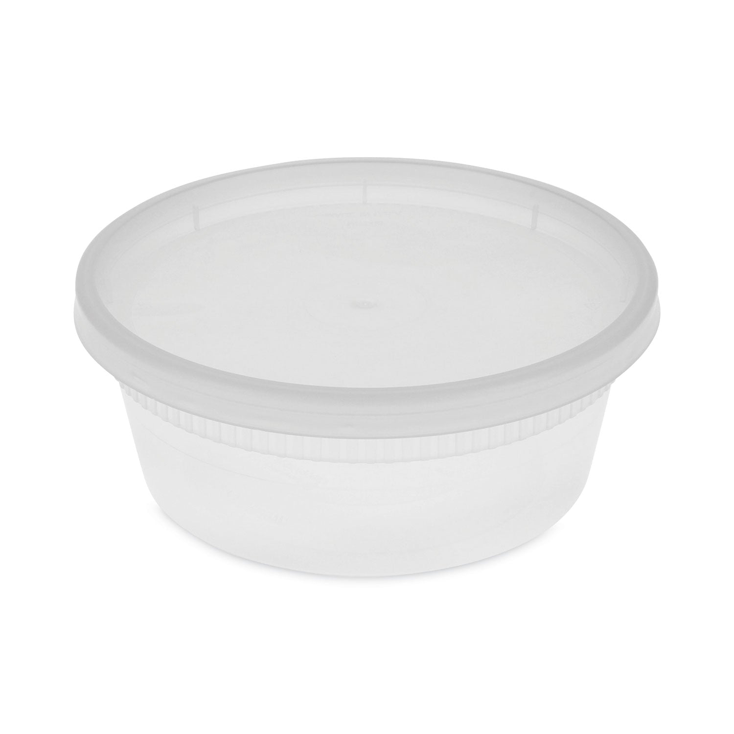 Newspring DELItainer Microwavable Container, 8 oz, 1.13 x 2.8 x 1.33, Clear, Plastic, 240/Carton - 