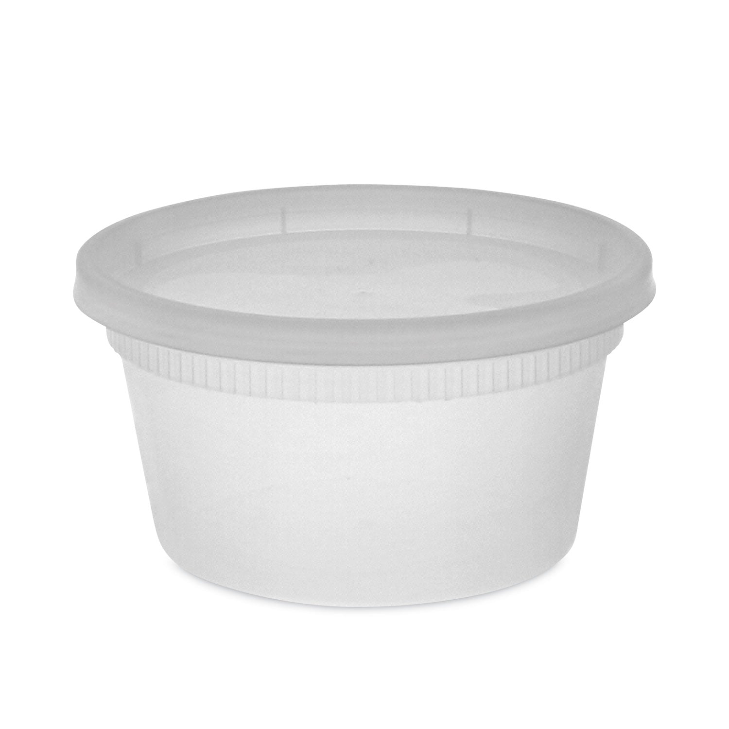 Newspring DELItainer Microwavable Container, 12 oz, 4.55 x 2.45 x 2.45, Clear, Plastic, 240/Carton - 