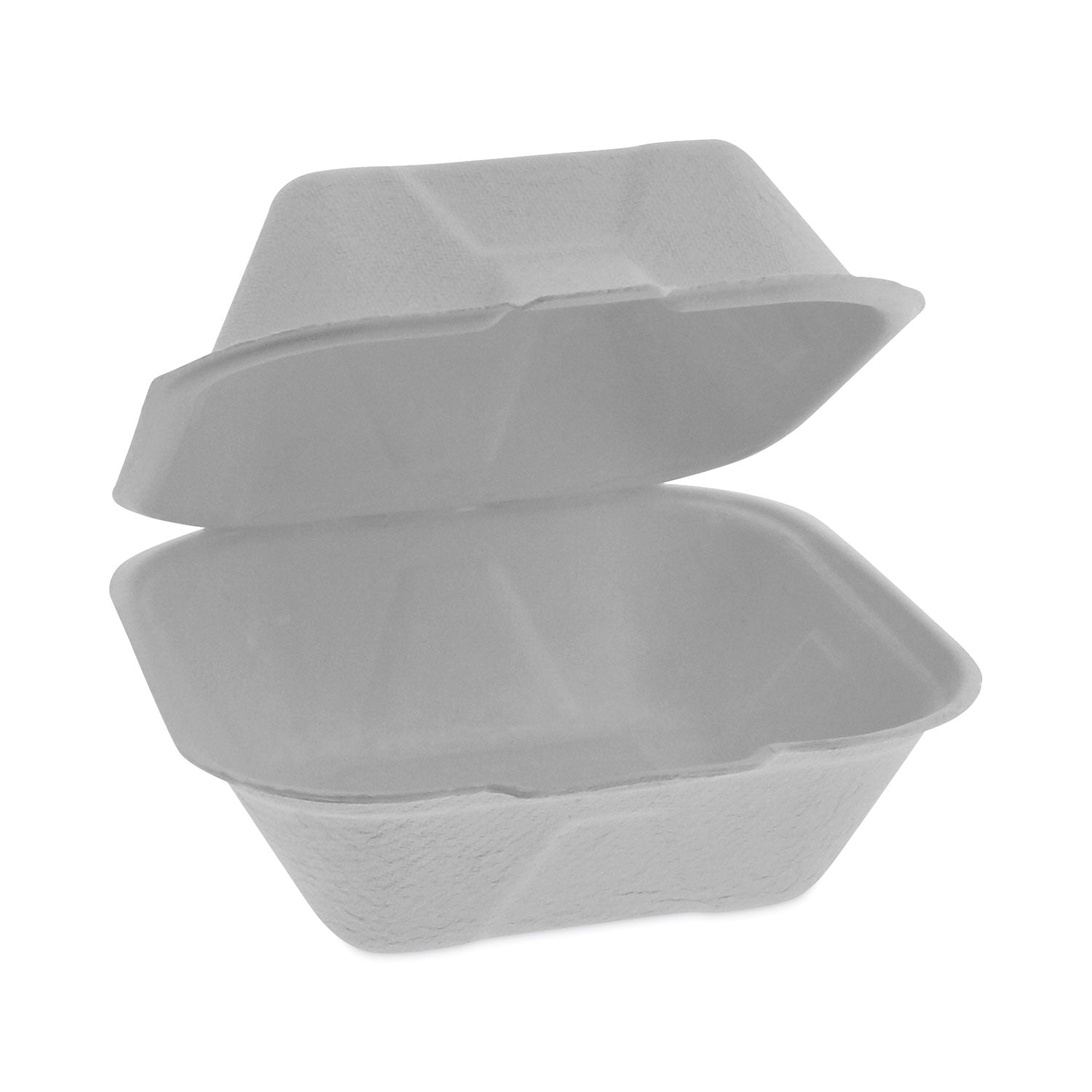 earthchoice-bagasse-hinged-lid-container-single-tab-lock-6-sandwich-58-x-58-x-33-natural-sugarcane-500-carton_pctymch00800001 - 1