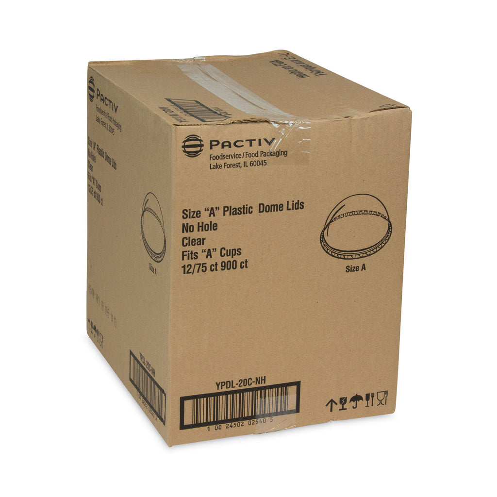 EarthChoice Strawless RPET Lid, Dome Lid, Fits 9 oz to 20 oz "A" Cups, Clear, 900/Carton