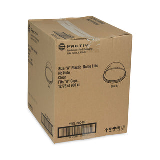 EarthChoice Strawless RPET Lid, Dome Lid, Fits 9 oz to 20 oz "A" Cups, Clear, 900/Carton
