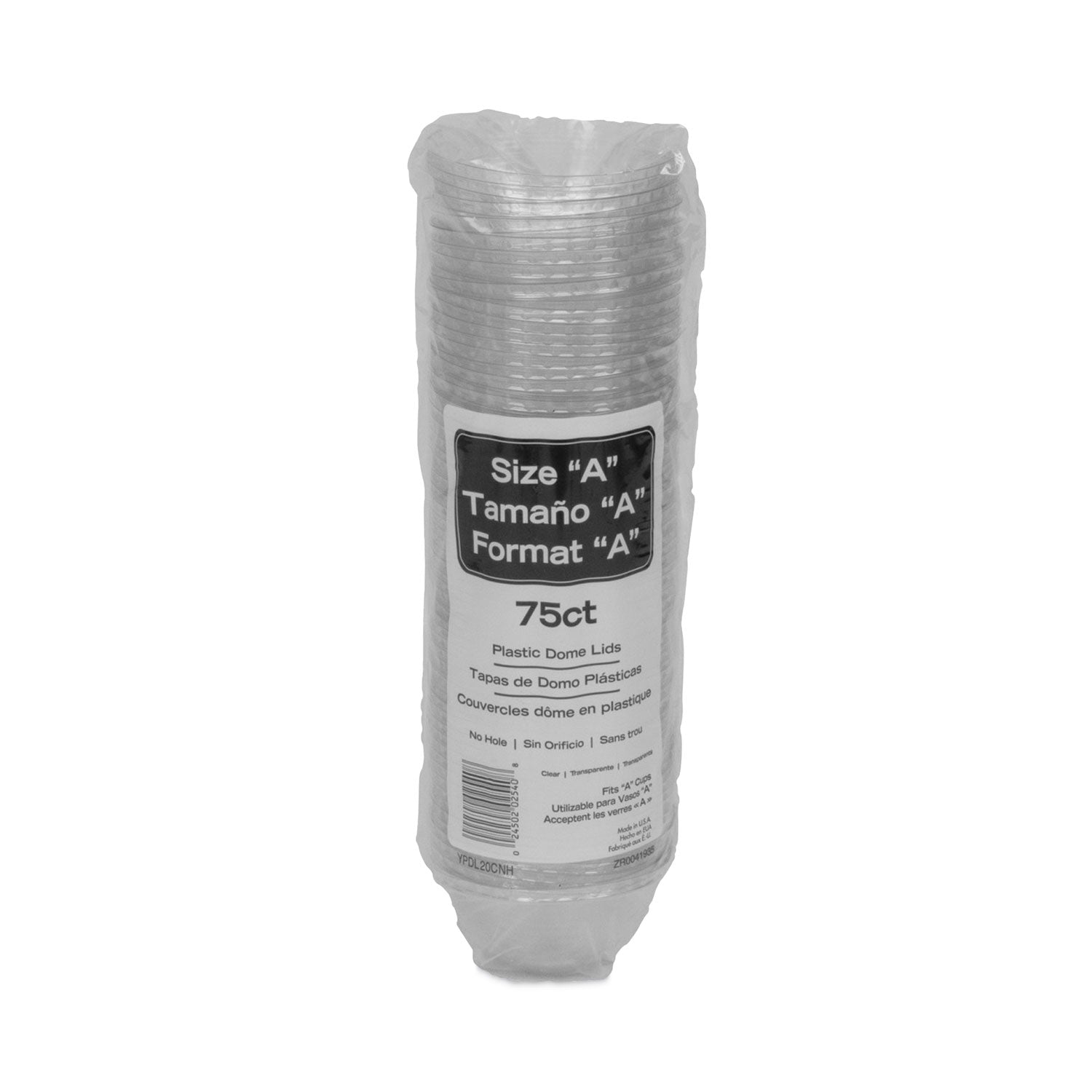 EarthChoice Strawless RPET Lid, Dome Lid, Fits 9 oz to 20 oz "A" Cups, Clear, 900/Carton