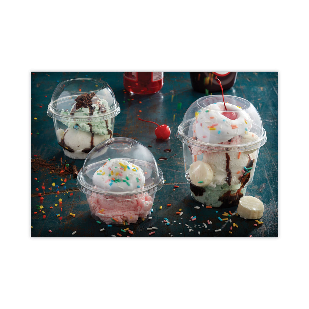 EarthChoice Strawless RPET Lid, Dome Lid, Fits 9 oz to 20 oz "A" Cups, Clear, 900/Carton