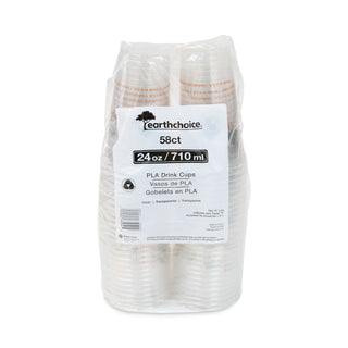 EarthChoice Compostable Cold Cup, 24 oz, Clear/Printed, 580/Carton
