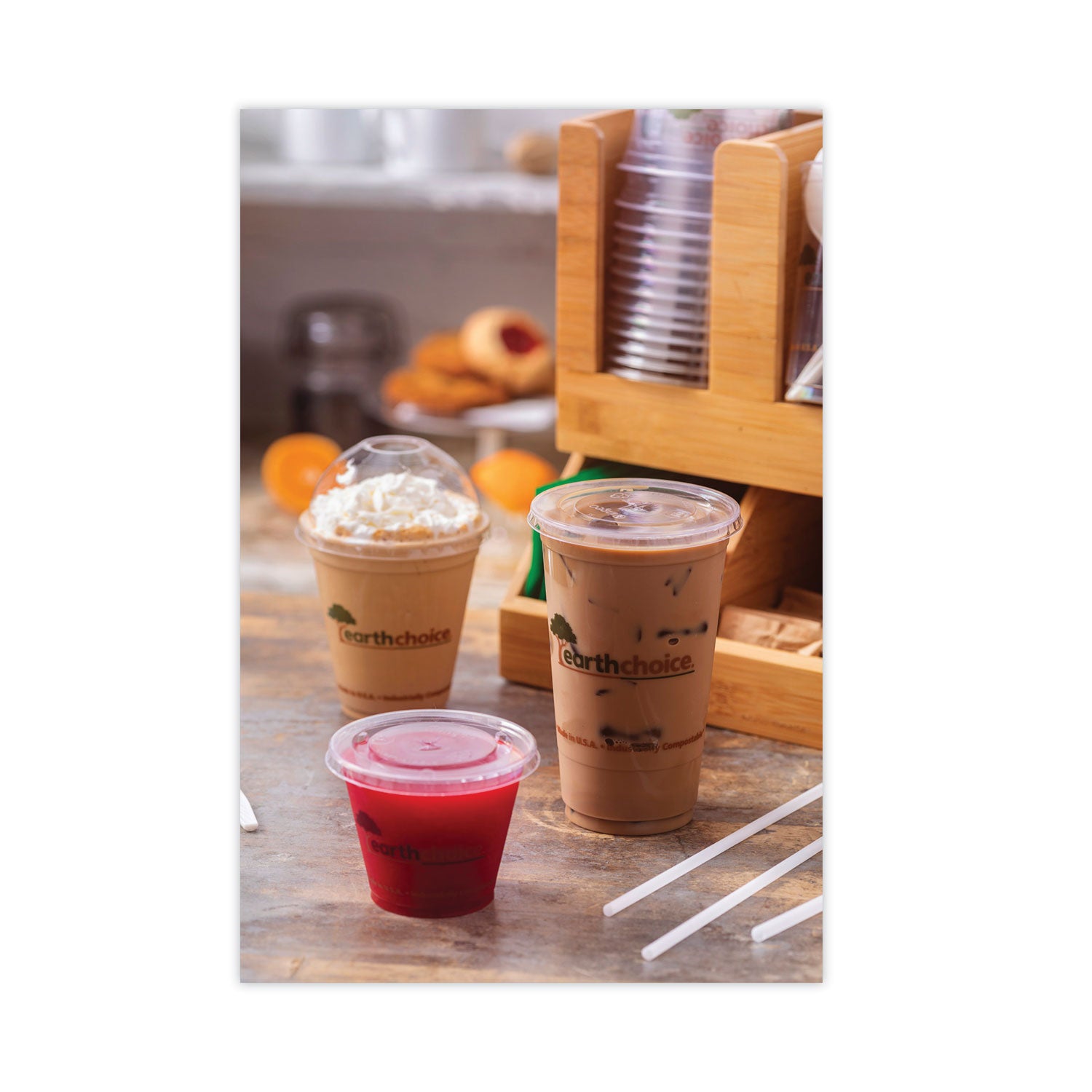 EarthChoice Compostable Cold Cup, 24 oz, Clear/Printed, 580/Carton