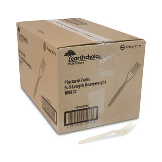 EarthChoice PSM Cutlery, Heavyweight, Fork, 6.88", Tan, 1,000/Carton