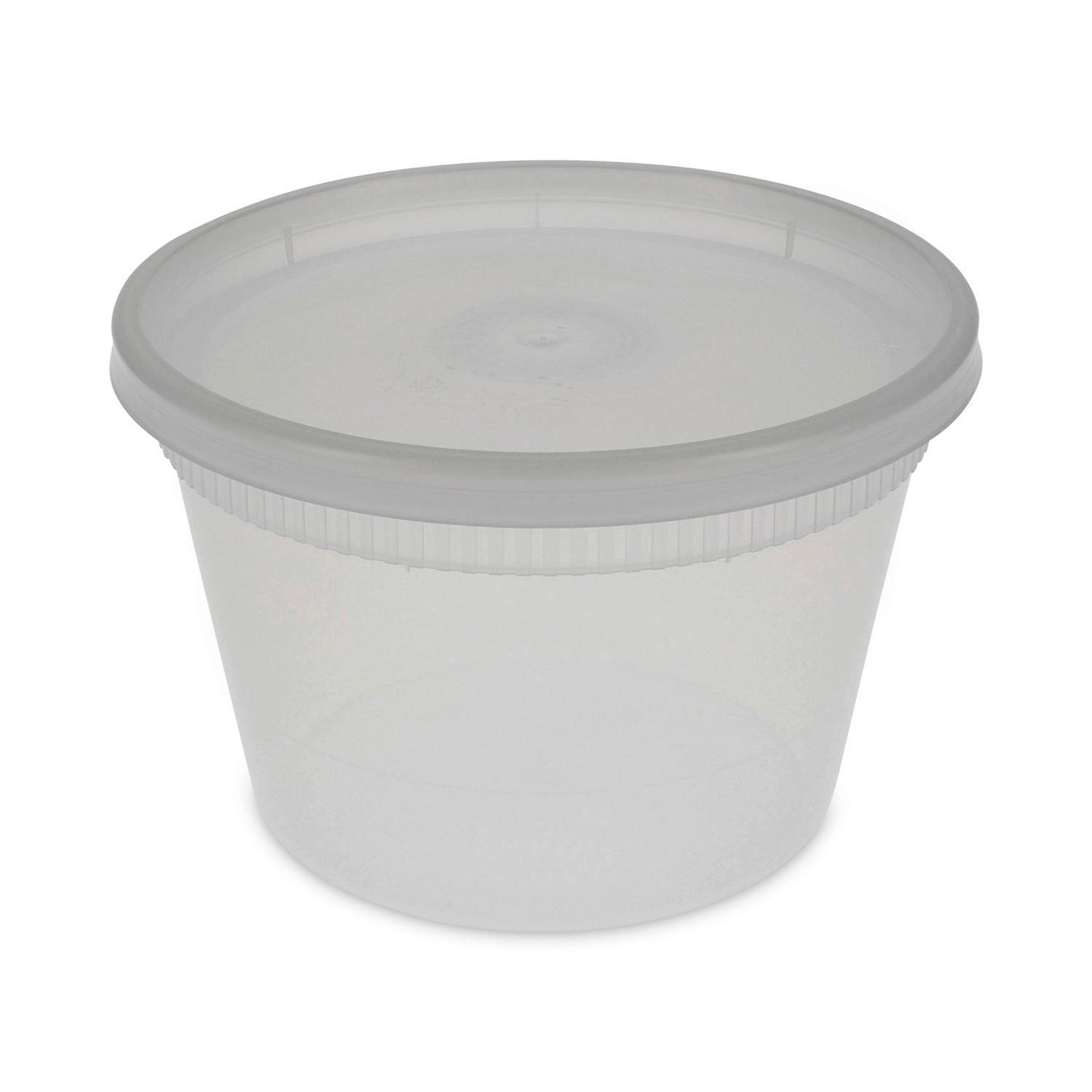 Newspring DELItainer Microwavable Container, 16 oz, 2 x 2 x 2, Clear, Plastic, 240/Carton - 