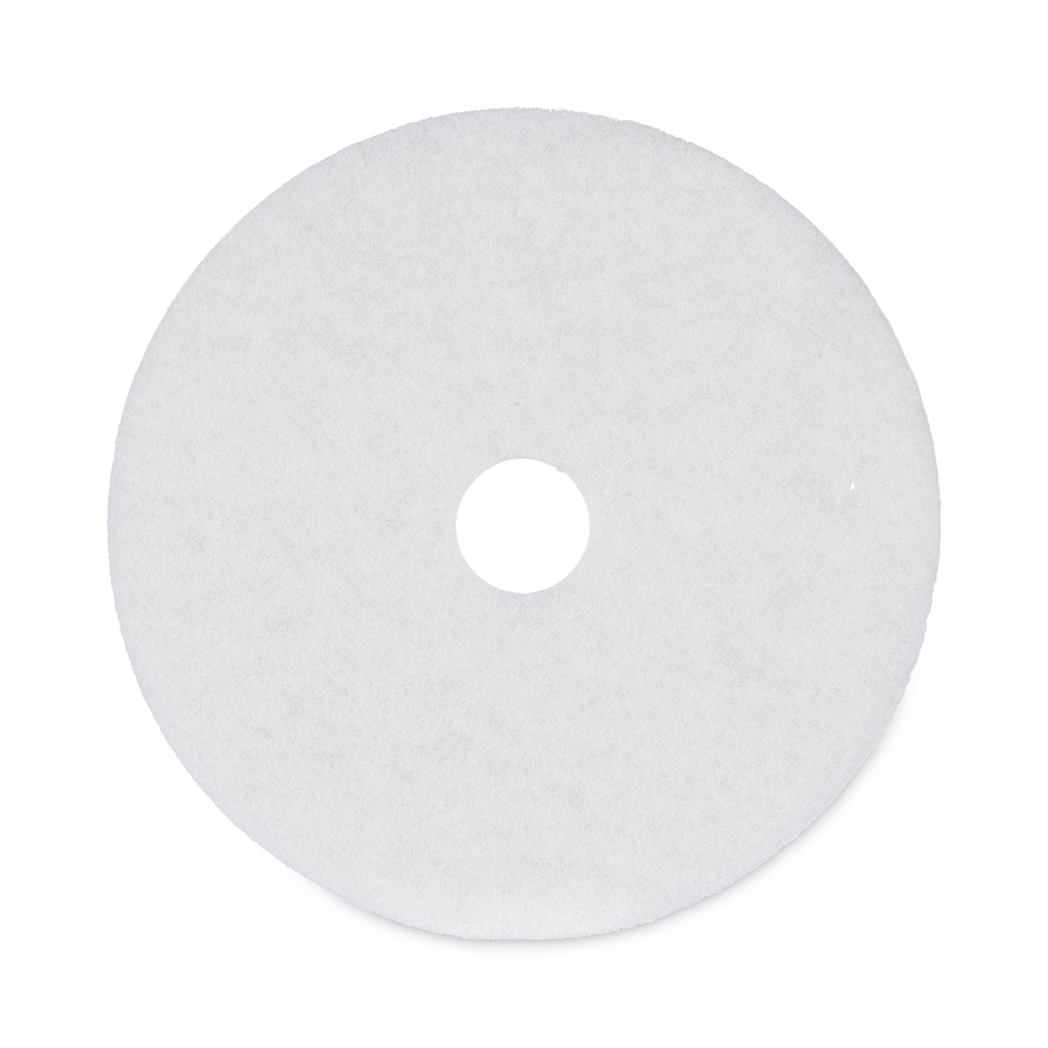 Polishing Floor Pads, 20" Diameter, White, 5/Carton - 