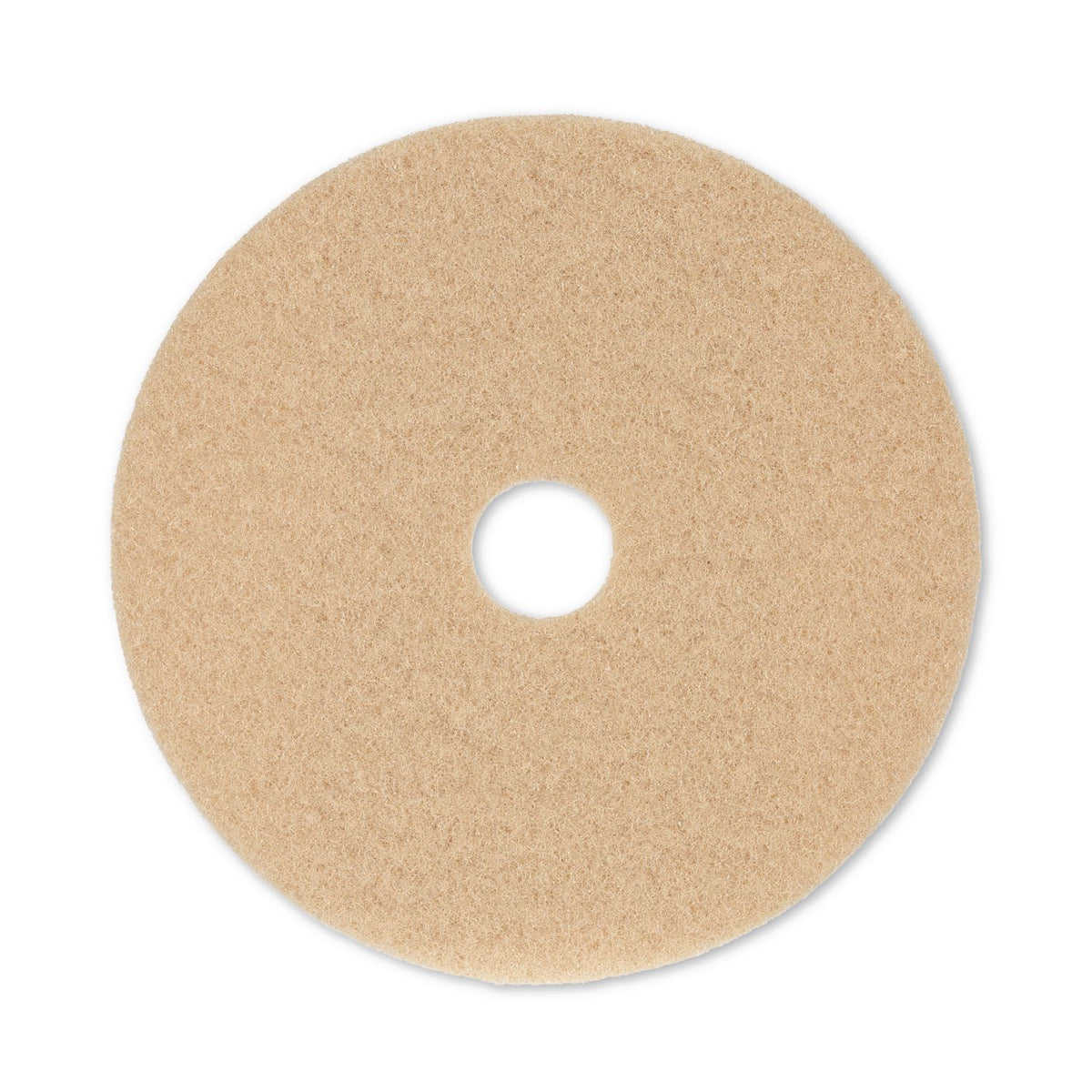 Burnishing Floor Pads, 20" Diameter, Tan, 5/Carton