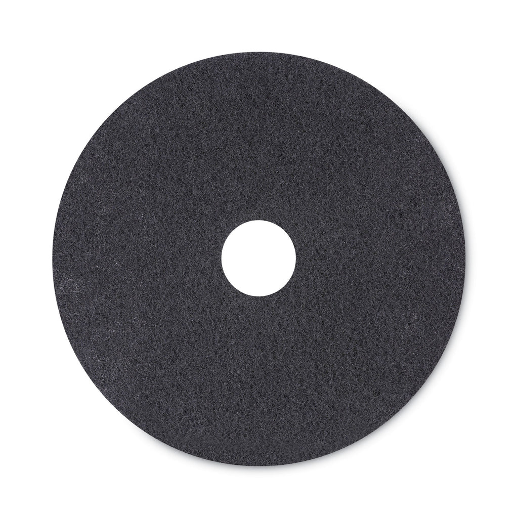 High Performance Stripping Floor Pads, 20" Diameter, Black, 5/Carton - 