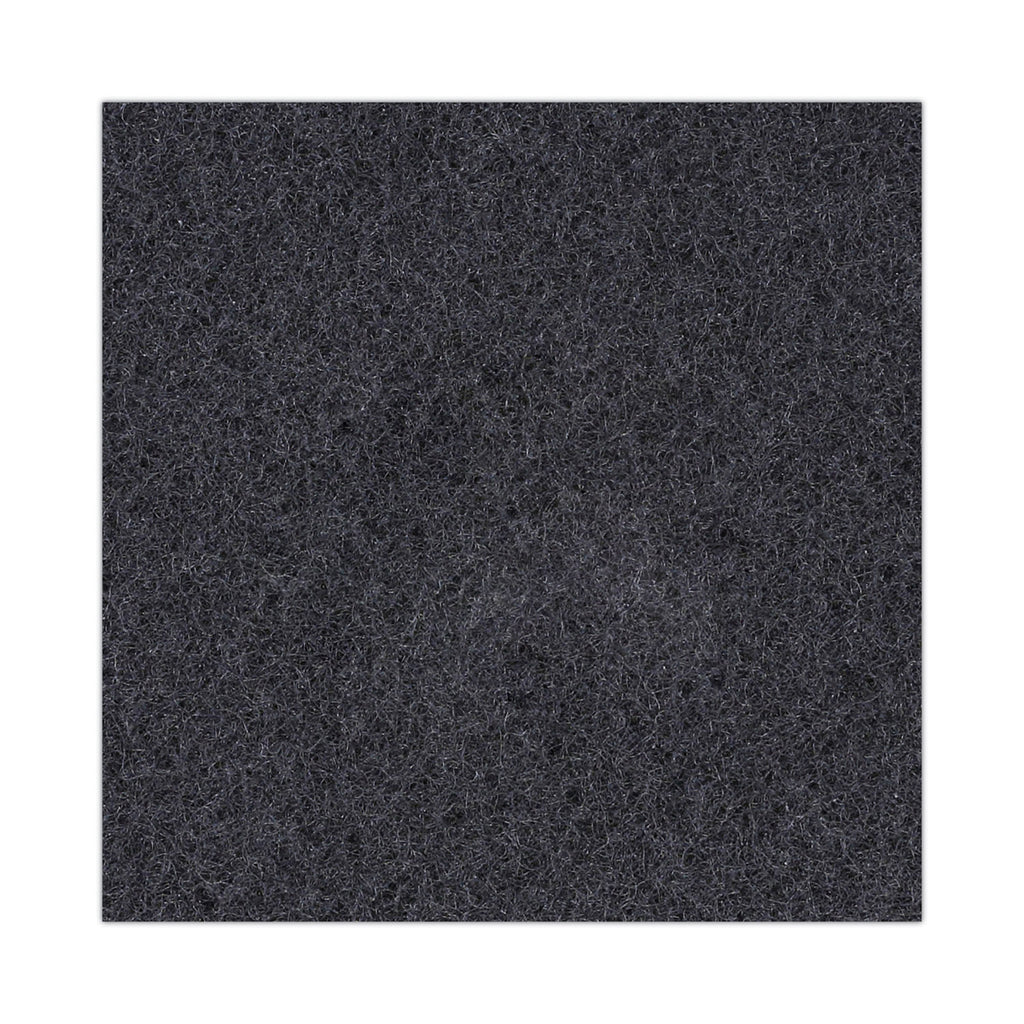 Stripping Floor Pads, 20" Diameter, Black, 5/Carton